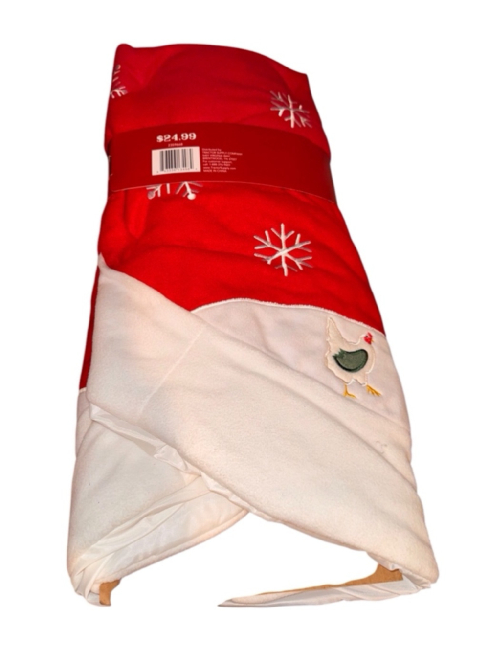 Red Shed Christmas Tree Skirt, 48in, Red & White Santa - Picture 2 of 3